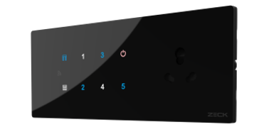 6M - 1 Curtain Control +  5 Switch + 1 Socket